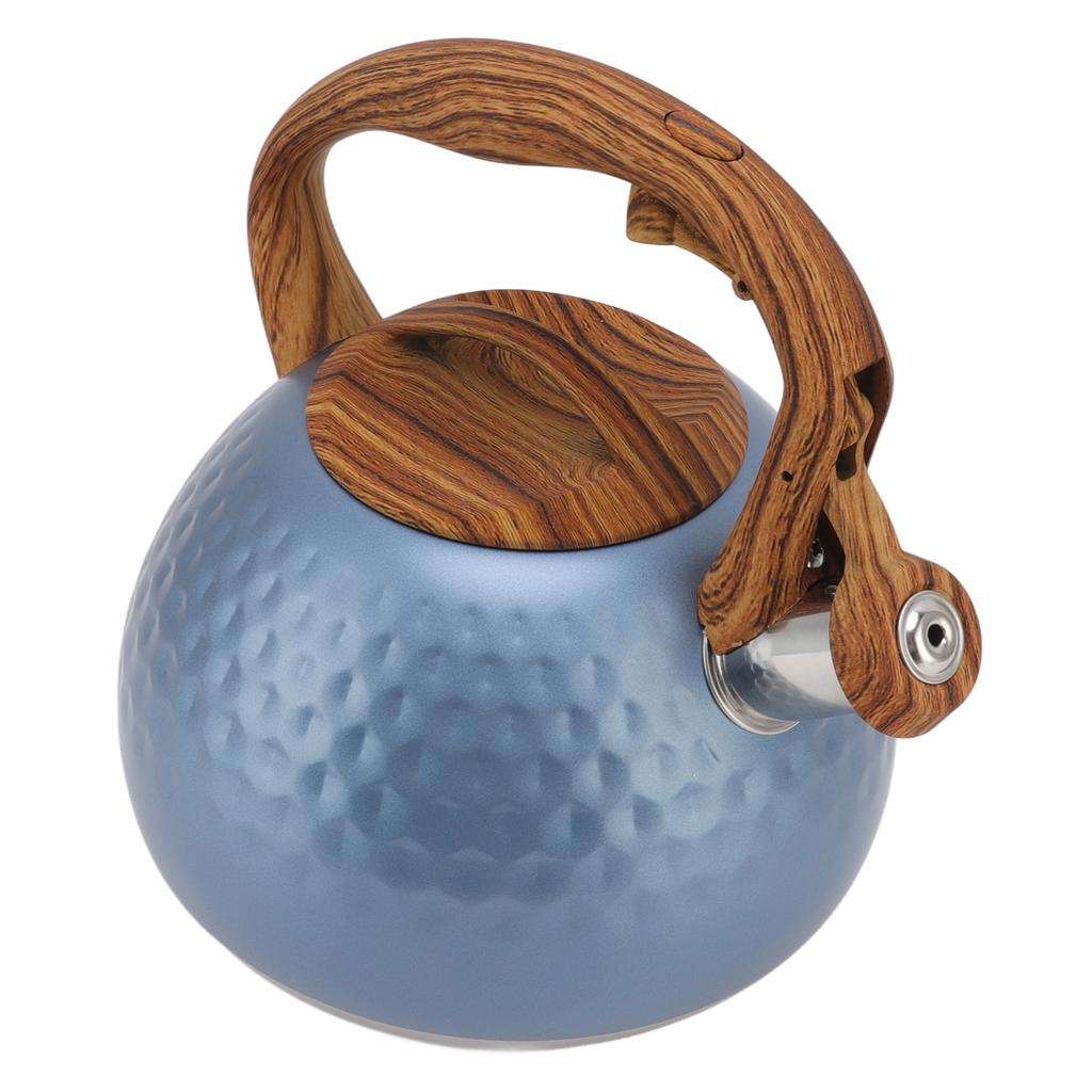 3 Liter Whistling Tea Kettle Stainless Steel Teapot with Handle For Induction Stove Electric Ceramic Stove Flash Blue