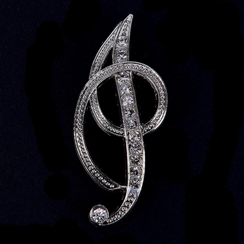 Crystal Rhinestone 26 Letters Women Collar Brooch Pin Corsage Bouquet Jewelry