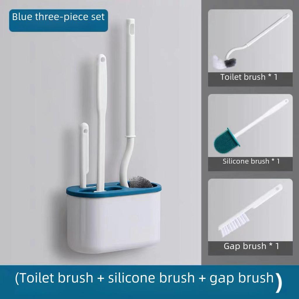 Набор настенных туалетных ершиков в японском стиле: Мягкая щетина, длинная ручка для уборки без мертвых углов