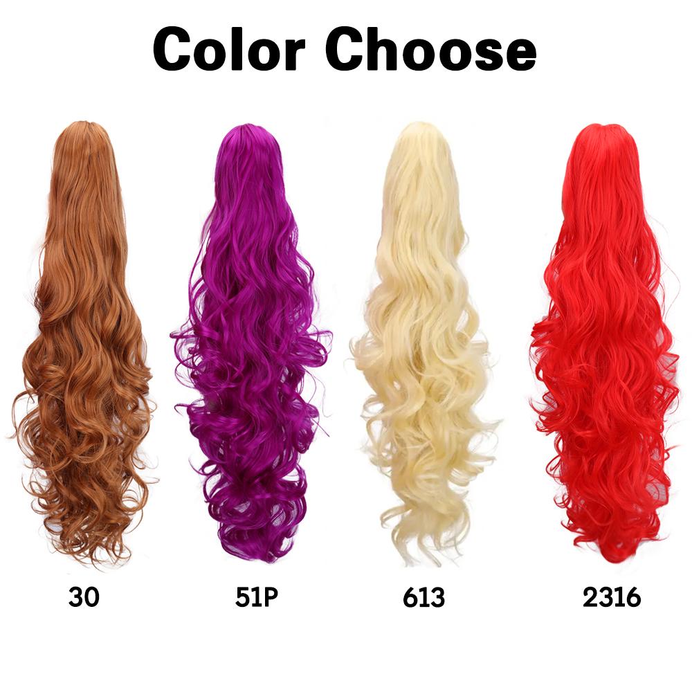 MISSQUEEN Синтетические длинные волнистые накладные волосы на завязках для волос, накладные волосы для женщин, ежедневное использование