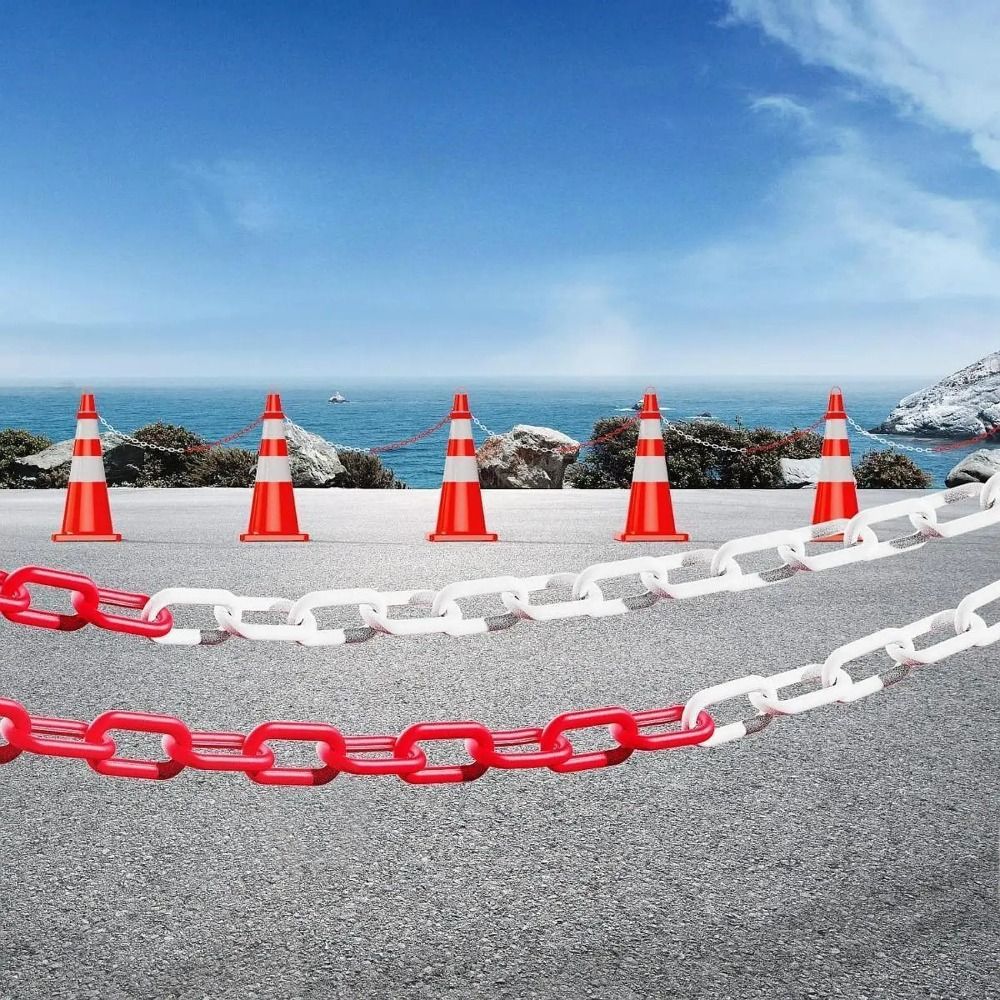 5m Traffic Chain Barrier Link 6mm/8mm/10mm Safety Cordon Queue Warning Line Crowd Control