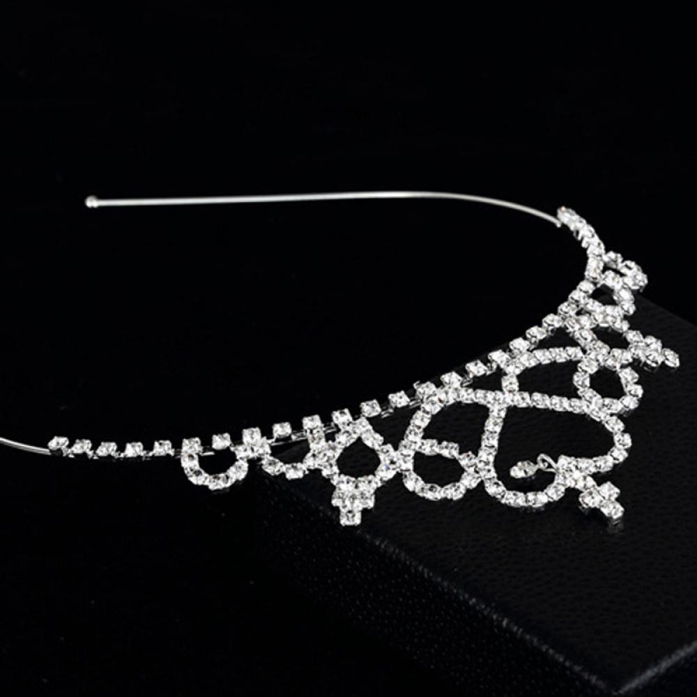 Вечеринка Бриллиантовая Свадебная Тиара Ободок Кристальный Обруч для Волос Корона
