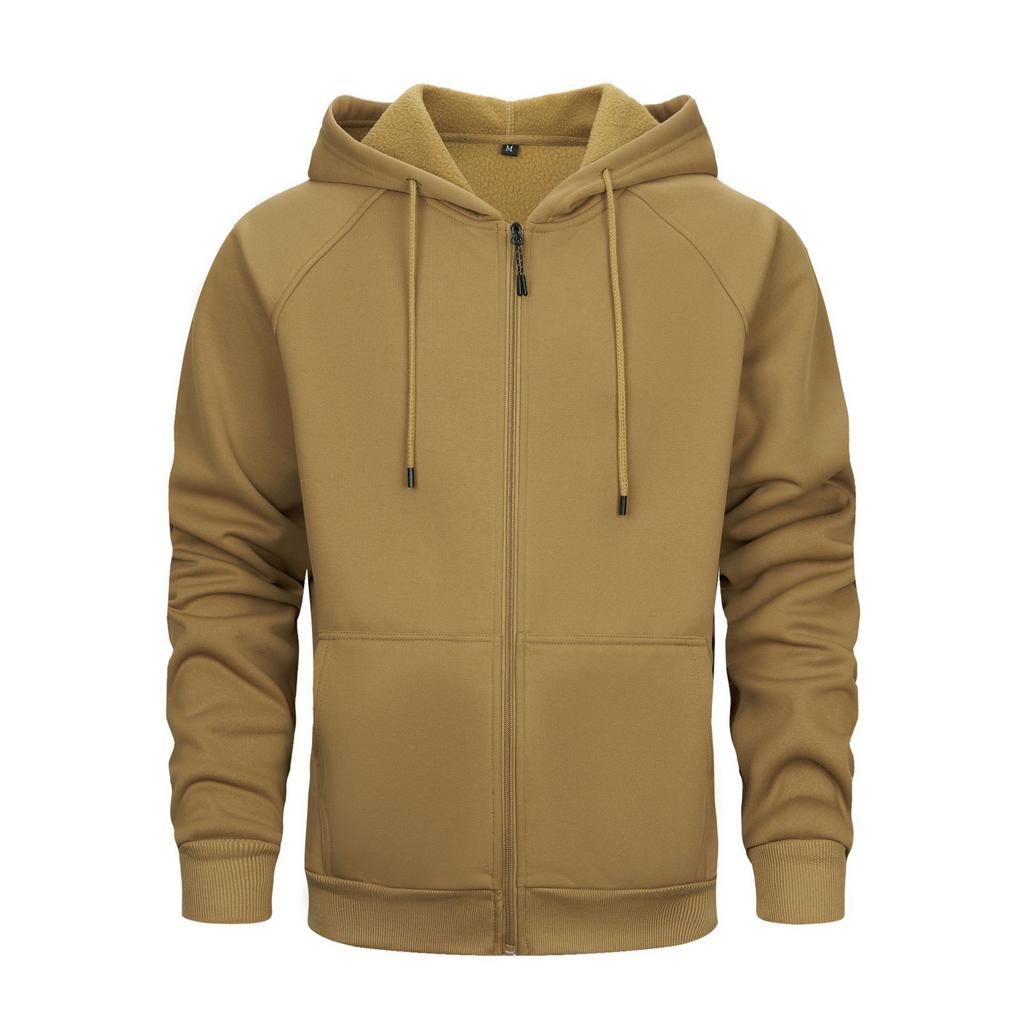 Mens Zip Up Hoodie Fleece Lined Hoodie Jacket Men Full Zip Sweatshirts Outdoor Thermal Athletic Hoodies
