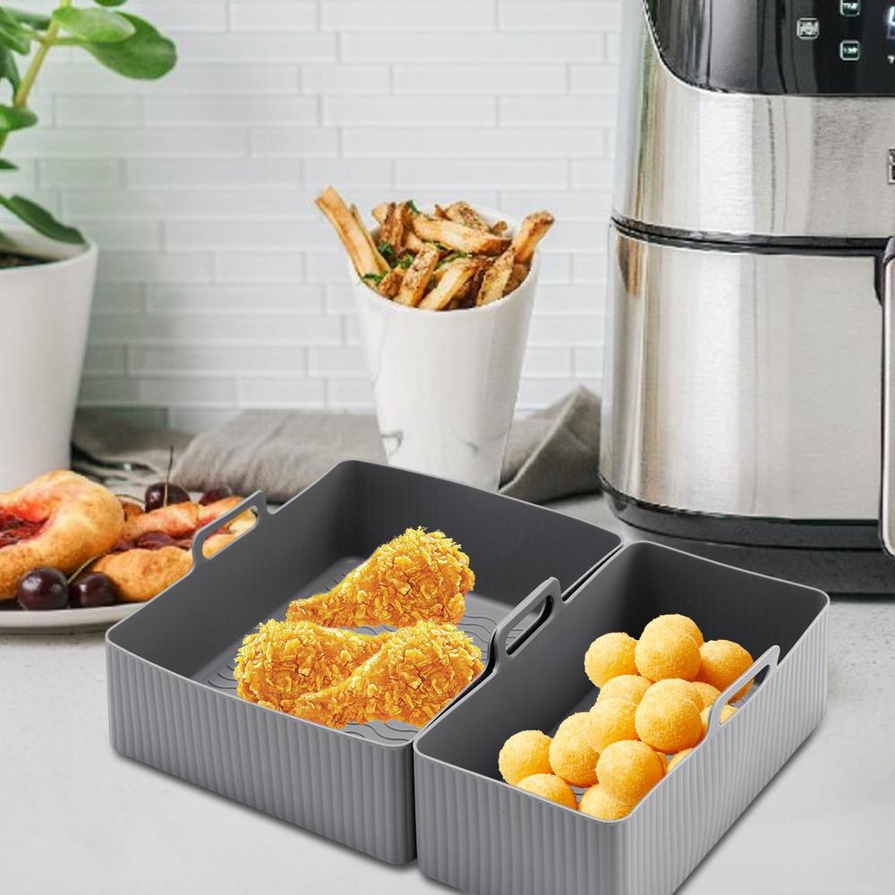 Силиконовый противень для аэрофритюрницы Корзина для выпечки Пицца Жареная курица Силиконовая корзина для аэрофритюрницы Многоразовые подставки для сковороды аэрофритюрницы Аксессуары