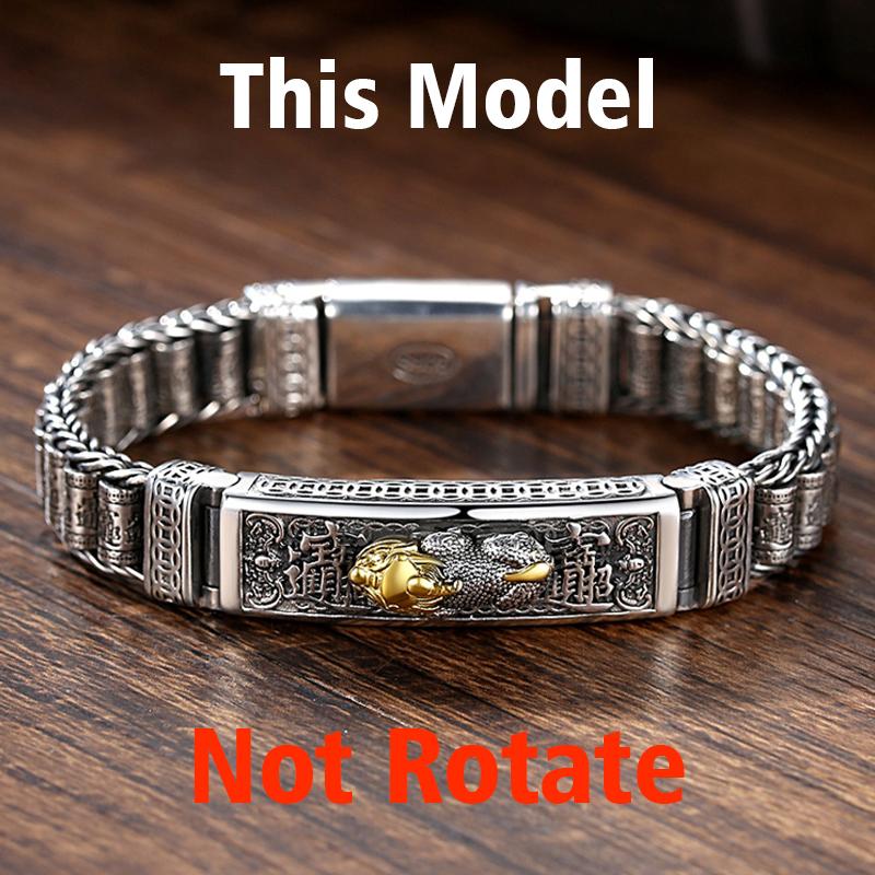 Ручная работа, креативные счастливые буддийские писания, браслеты для мужчин, вращающиеся бусины, ретро-мантра из шести символов, персонализированные ювелирные изделия