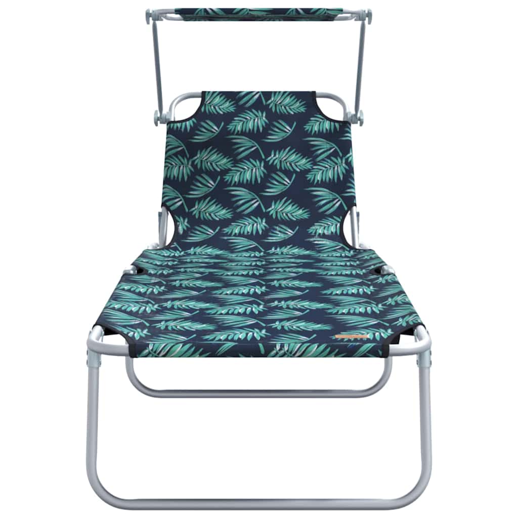 Sun Lounger 2 pcs Green 58 x 188 x 77 cm Polyester