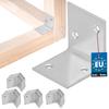 KOTARBAU® Carpenter's Angle Construction Connector Stainless Steel Galvanized 35 X 35 X 35 MM Set of 50 PCS