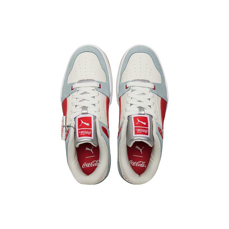 Кроссовки унисекс Coca-Cola x Puma Slipstream Slate Racing Red Белые 387027-01