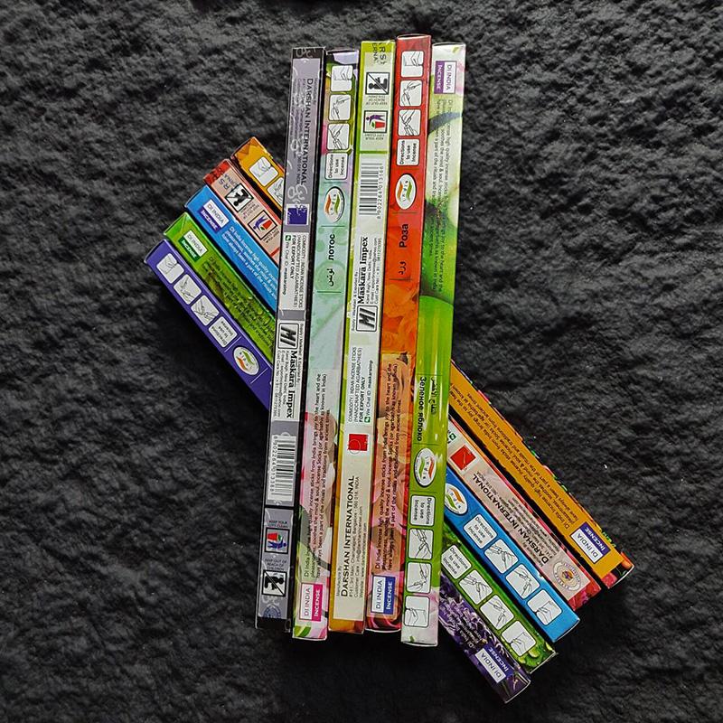 10/25 коробка/лот Благовония Smell India Палочки Тибетская лаванда Белый шалфей Сандаловое дерево Натуральный домашний аромат Бытовой Для дома В помещении Очистка воздуха