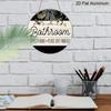 Плоский 2D, 1 шт. Рустикальная круглая алюминиевая табличка 7,87 дюйма "Пожалуйста, садитесь сами" Декор для ванной комнаты с зеленью и бантом в клетку Буффало - Прочный алюминий