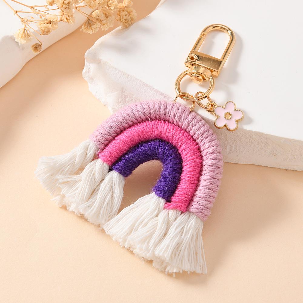 Радужный брелок-подвеска ручной работы