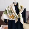 Women Print Scarf 90*90cm Square Twill Silk Hijab Bandana Female Neckerchief Foulard Shawl Wraps Echarpe Beach Stoles