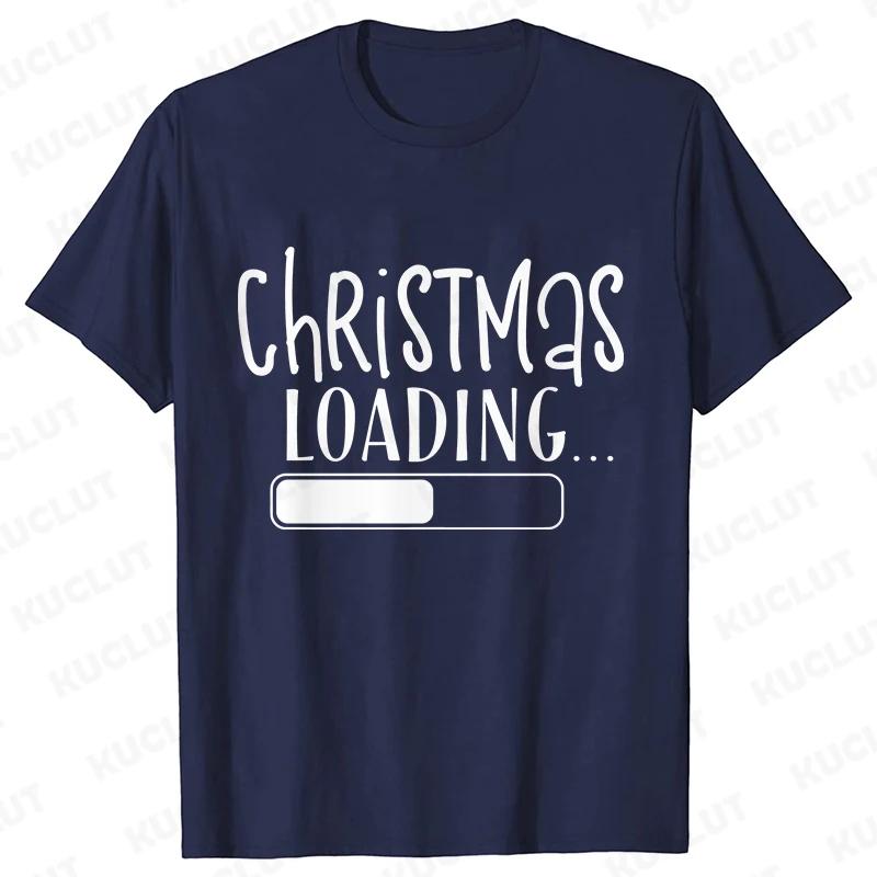 Christmas Loading Graphic TShirt Unisex Clothing Casual Short Sleeve Tees Happy New Year Tshirt Fashion Merry Christmas Y2k Tops