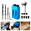 Pocket Hole Screw Jig 15 Degrees Drill Joinery Kit Compact Design Portable Woodwork Guides Joint Angle Locator Tool