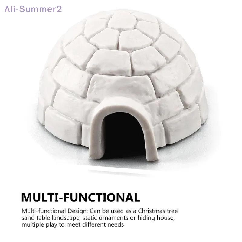 Набор фигурок для рождественской елки Polar Igloo, миниатюрные фигурки Arctic, игрушечный игровой набор, мини-украшение для приюта для животных Polar Animal Shelter, декоративное украшение