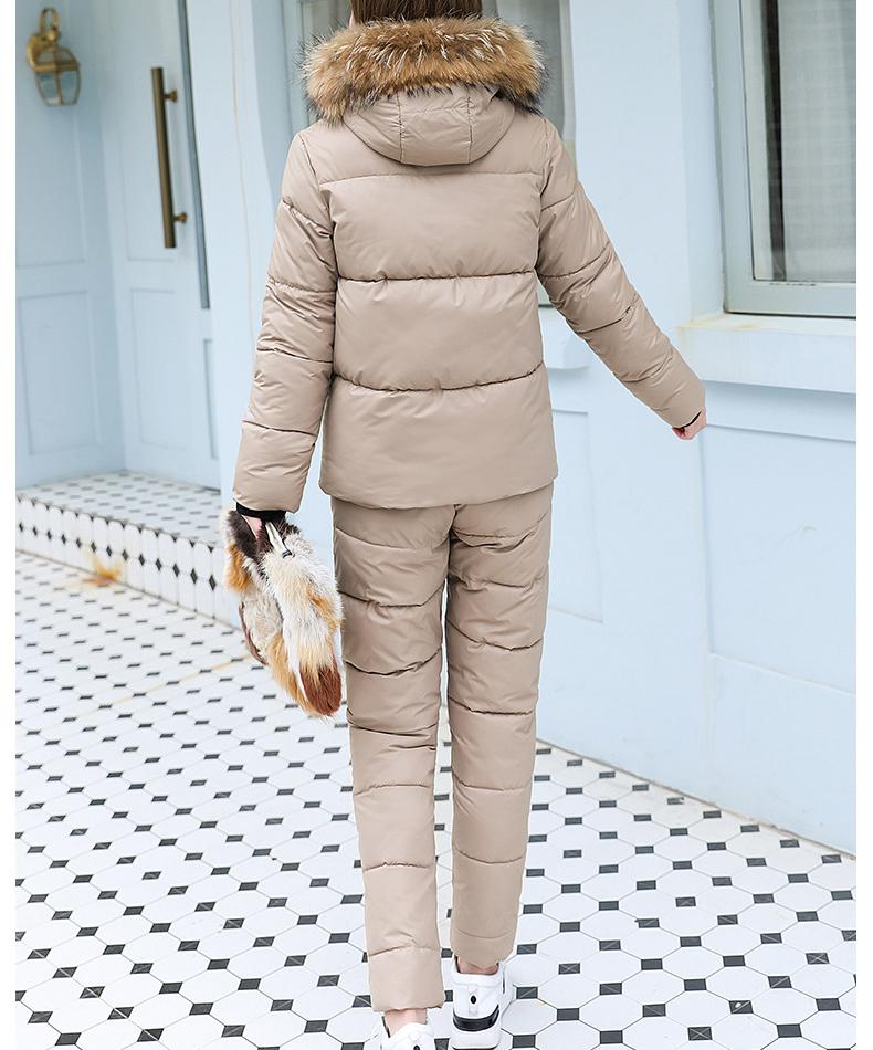 Женское зимнее короткое глянцевое ветрозащитное водонепроницаемое пальто с капюшоном, костюм из двух предметов, куртка-пуховик, парки с хлопковой подкладкой, теплая верхняя одежда