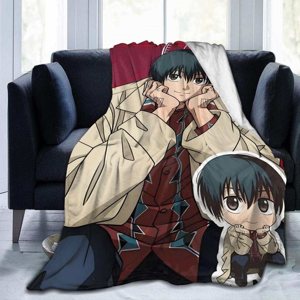 Йоичи Нагумо Фланелевые Пледы Одеяла Sakamoto Days Аниме Одеяла для Постели Офиса Мягкий Плюшевый Тонкий Квилт