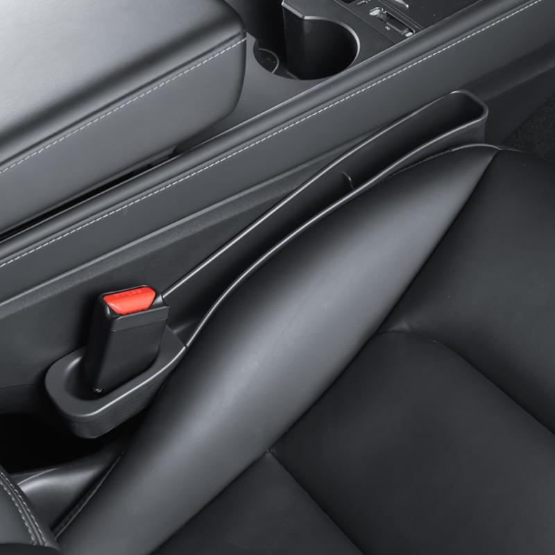 for Tesla Model 3 Y Juniper Highland 2025 2PCS Seat Gap Storage Box Strip Organizer Filler Pocket Wallet Keys Card Phone Holder