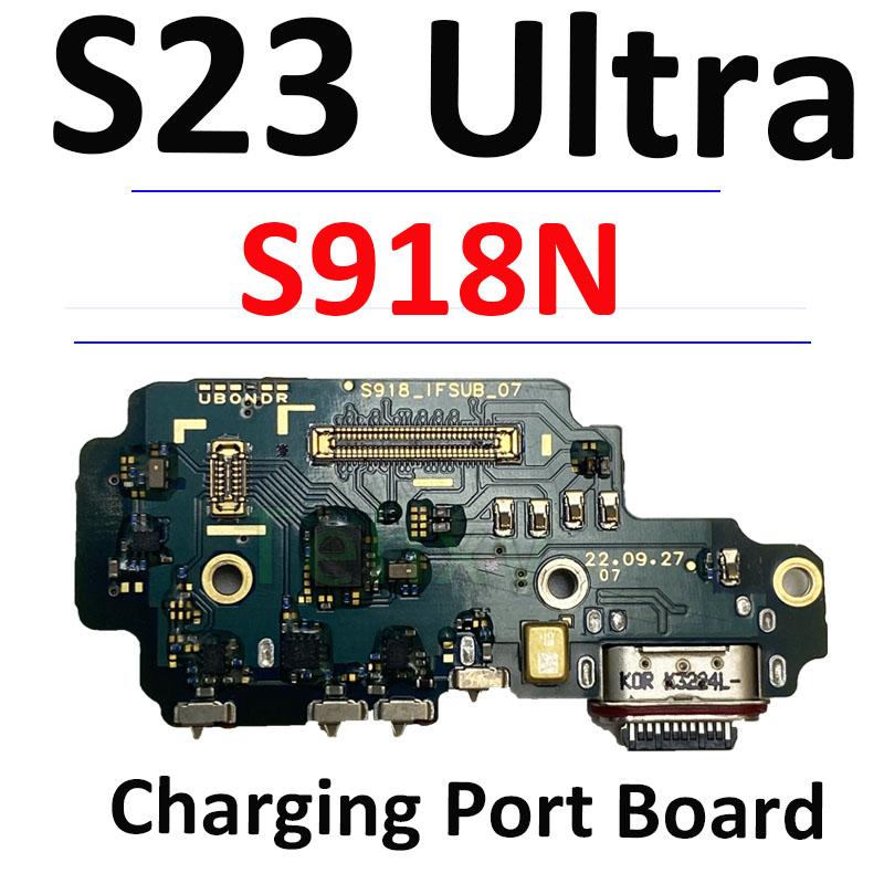 Замена для Samsung S23 Ultra S918B S918E S918U Плата USB-порта зарядки Основная сигнальная материнская плата Шлейф LCD