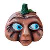 Halloween Pumpkin Statue with Expression Cartoon Pumpkin Head Resin Figurine Sculpture Indoor Outdoor Garden Desktop Decoration