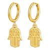 European and American fashion trend pendant earrings women's trend electroplated 18K gold stainless steel earrings earrings