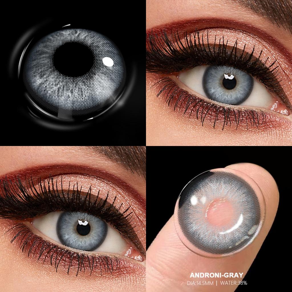 FUNSACHY НОВЫЕ 1 пара зеленых контактных линз для глаз Натуральные цветные линзы Цветные глаза Синие линзы Косметические серые зрачки Ежегодно