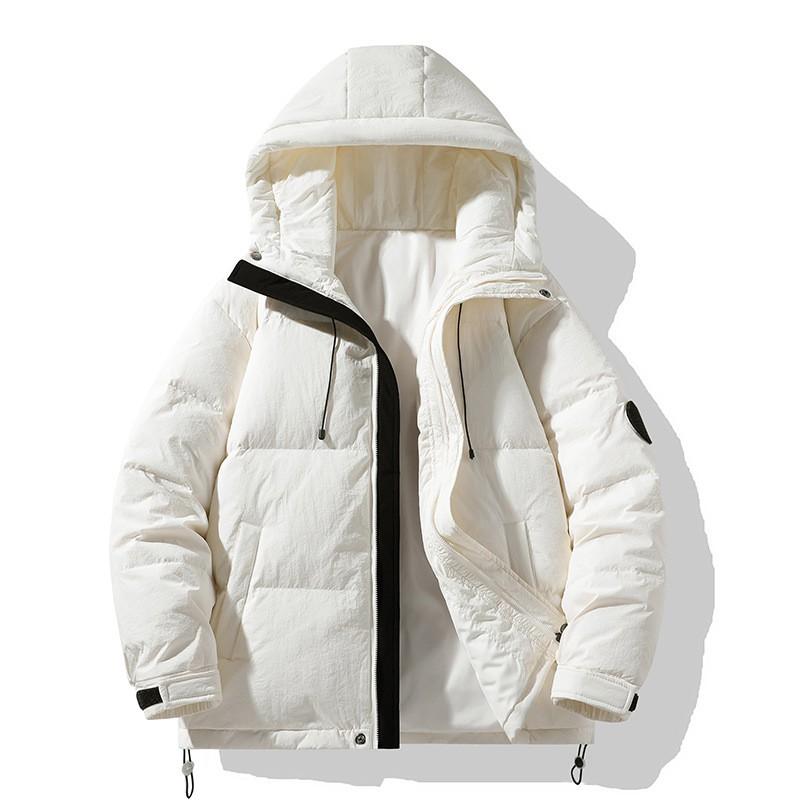 Couple Winter Down Jacket White Duck Filled Warm Loose Fit Teenagers Multiple Colors