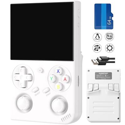 Портативная игровая консоль RG35XX Pro Система Linux IPSOCA Полноэкранный Вибрационный мотор WiFi Онлайн-битва POR (RG35XX Белый)