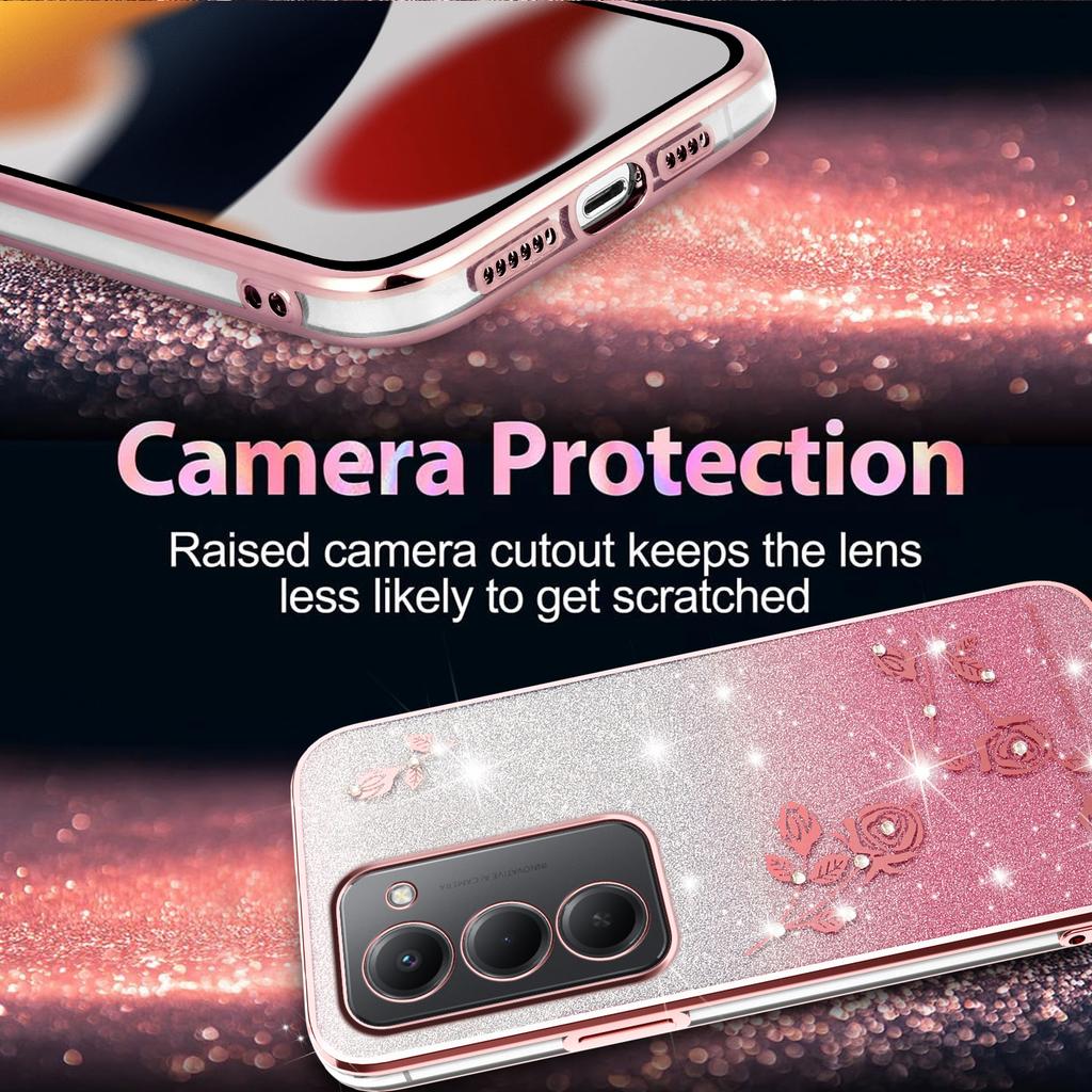 Для Xiaomi Redmi 15 4G (США) (171 мм) Чехол Цветок TPU Гибкий Градиентный Чехол для Телефона