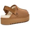 UGG Удобные двусторонние мюли с флисовой подкладкой, закрытый носок, женские, цвет каштановый 1166734-CHE