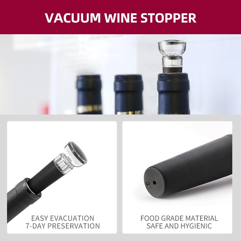 Electric Wine Opener 4-in-1 Set with Bottle Opener, Wine Decanter Pump with Aerator, Foil Cutter