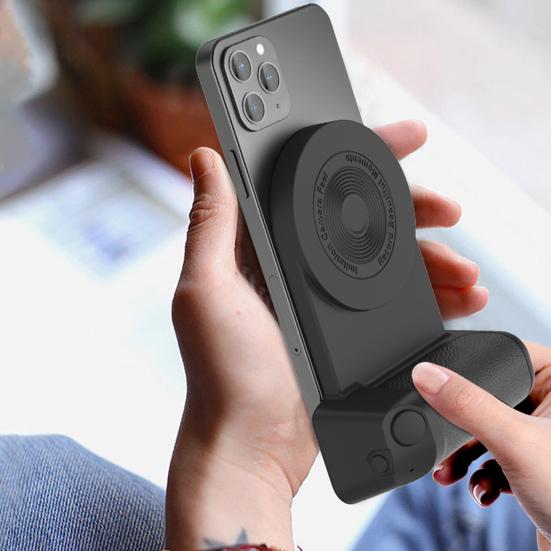 Магнитная ручка для камеры, Bluetooth-совместимая ручка, вращающаяся подставка с защитой от сотрясений, беспроводное зарядное устройство для Android, портативное стабильное