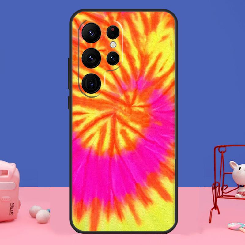 Синий чехол Tie Dye Groovy Shroom Patchwork для Samsung Galaxy S24 S23 S22 Ultra S20 S21 FE Note 20 S8 S9 S10 Note 10 Plus Cover