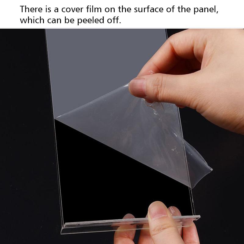 Прозрачный держатель для бумаги Держатель для таблички в ресторане Прозрачная доска для показа формата А4 Офисная фоторамка Свадебная 1 шт.