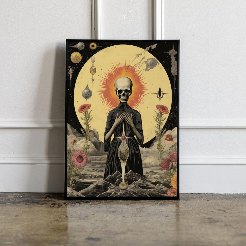 Plakat karty tarota czaszka