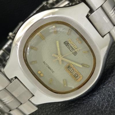 ПОДЛИННЫЕ ВИНТАЖНЫЕ МУЖСКИЕ ЧАСЫ SEIKO 5 ACTUS AUTOMATIC JAPAN 7019A a702122-5