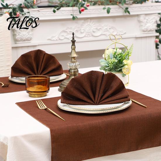 High End Napkins for Formal Dining Imitation Linen Cloth Napkin, Washable Fabric 18 x Waterproof Hotel Inch Square Napkin Weddings Dinners Parties