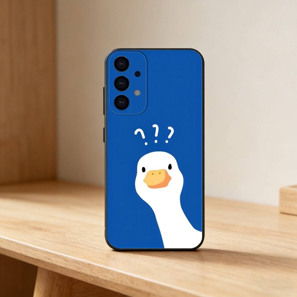 Cartoon Funny D-Duck Phone Case For Samsung S25,24,23,22,30,21,10,9,Ultra,Plus,Lite Soft Black Case