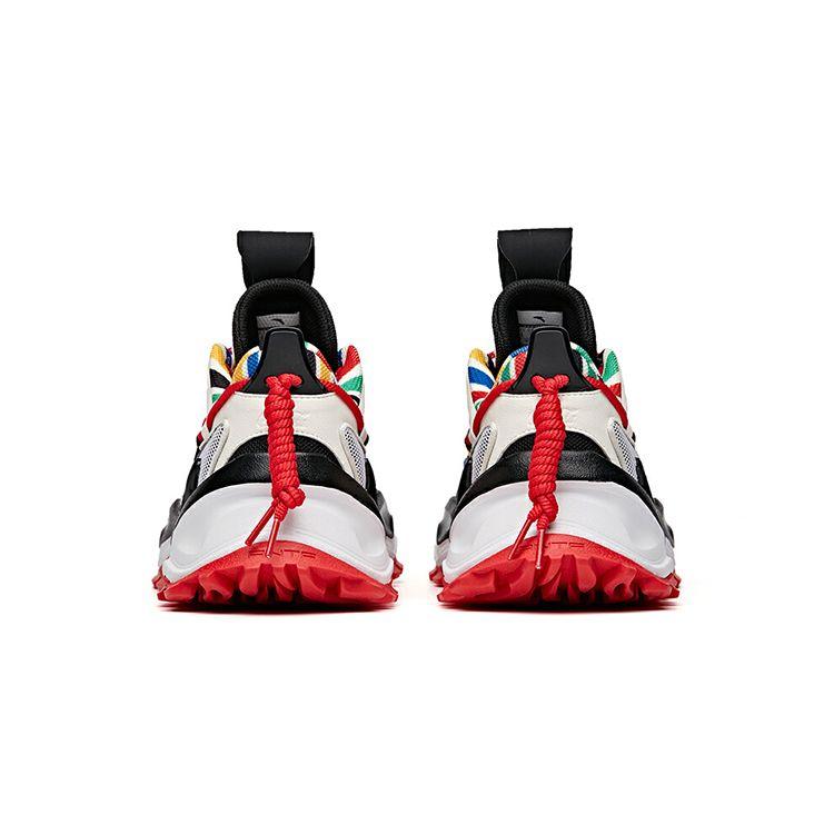 Coca-Cola X Anta Hot Shock Absorbing Wear-Resistant Low-Top Dad Shoes Men Sneaker Black White Red 912038890-5