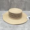 Lafite retro straw hat women's summer new hollow flat top top hat seaside sun protection elegant vacation style shows temperament