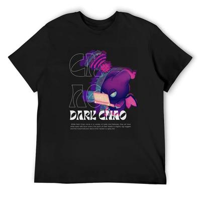 Черная футболка Dark Chao в стиле стритвир, аниме-графика, черные футболки для мужчин