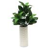 Artificial Shikimi Flowers, 28.5cm, with Vase, for Buddhist Altars and Graves [Permanent, No Maintenance Required]. Realistic Texture, Perfect for