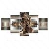 5Pcs Buddha Modern Gold Silver Paintings Room Decor Canvas Wall Home Decor No Framed 5 Panel Abstract 5 Pieces Pictures Art