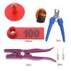100 Pcs Sheep Pig Ear Marker Card Ear Tag Removal Pliers 2 Ear Tag Needle Livestock Tagger Applicator Animal Identification Kit