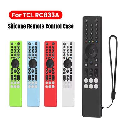 Силиконовый чехол для пульта дистанционного управления TCL RC833A, защитный чехол со шнурком, ударопрочный чехол для пульта дистанционного управления, водонепроницаемая оболочка, принадлежности для ТВ