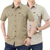 Летняя рубашка с коротким рукавом Мужские рубашки Рубашка для работы на открытом воздухе Свободная повседневная рубашка Мужская верхняя одежда Удобные и прочные мужские топы Модный тренд