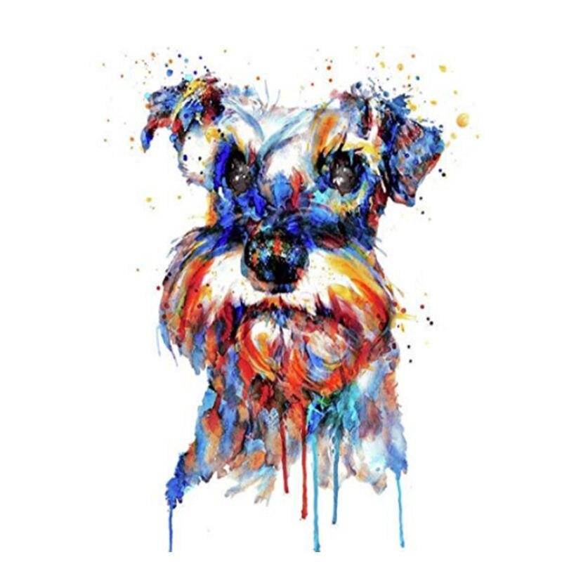 5D круглая алмазная живопись Цветная собака животное для детей и взрослых картина вышивка мозаика дизайн ремесла домашний декор подарок