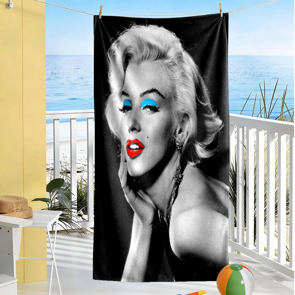 Marilyn Monroe1 Beach Towel Super Soft Microfiber Quickdry Fabric Comfortable Lightweight