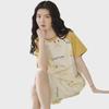 2024 Women's Cute Cartoon Summer Short-Sleeve Nightdress, Thin Large Size, Indoor/Outdoor Wear
