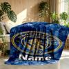 Custom Name Personalized Manchester City FC Print Blankets, Home Decor, Bedroom, Sofa, Camping, Couch, Gifts for Birthday Christmas